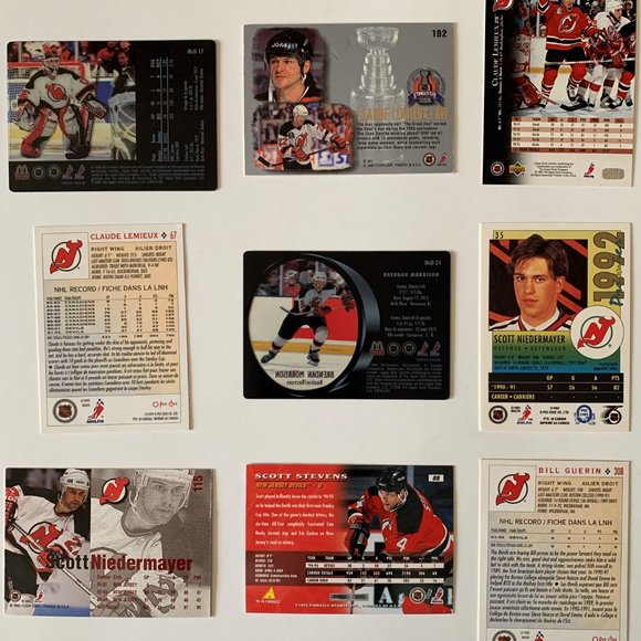 New Jersey Devils Vintage NHL Hockey Cards - Lot of 22 w/ Brodeur Custom Case - Picture 5 of 15